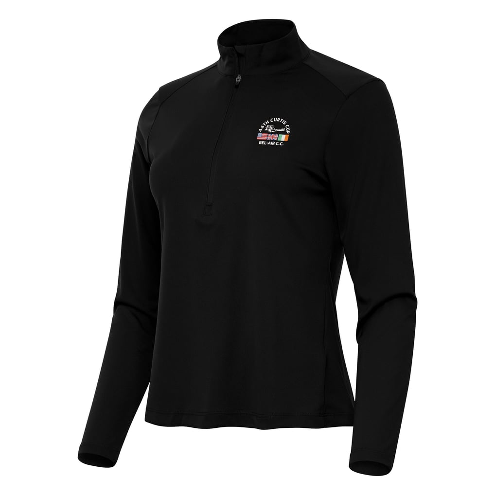 Women's 2026 Curtis Cup Antigua Black Tribute Half-Zip Pullover Top