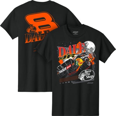  Dale Earnhardt Jr. JR Motorsports Official Team Apparel Bass Pro Shops #8 T-Shirt - Black