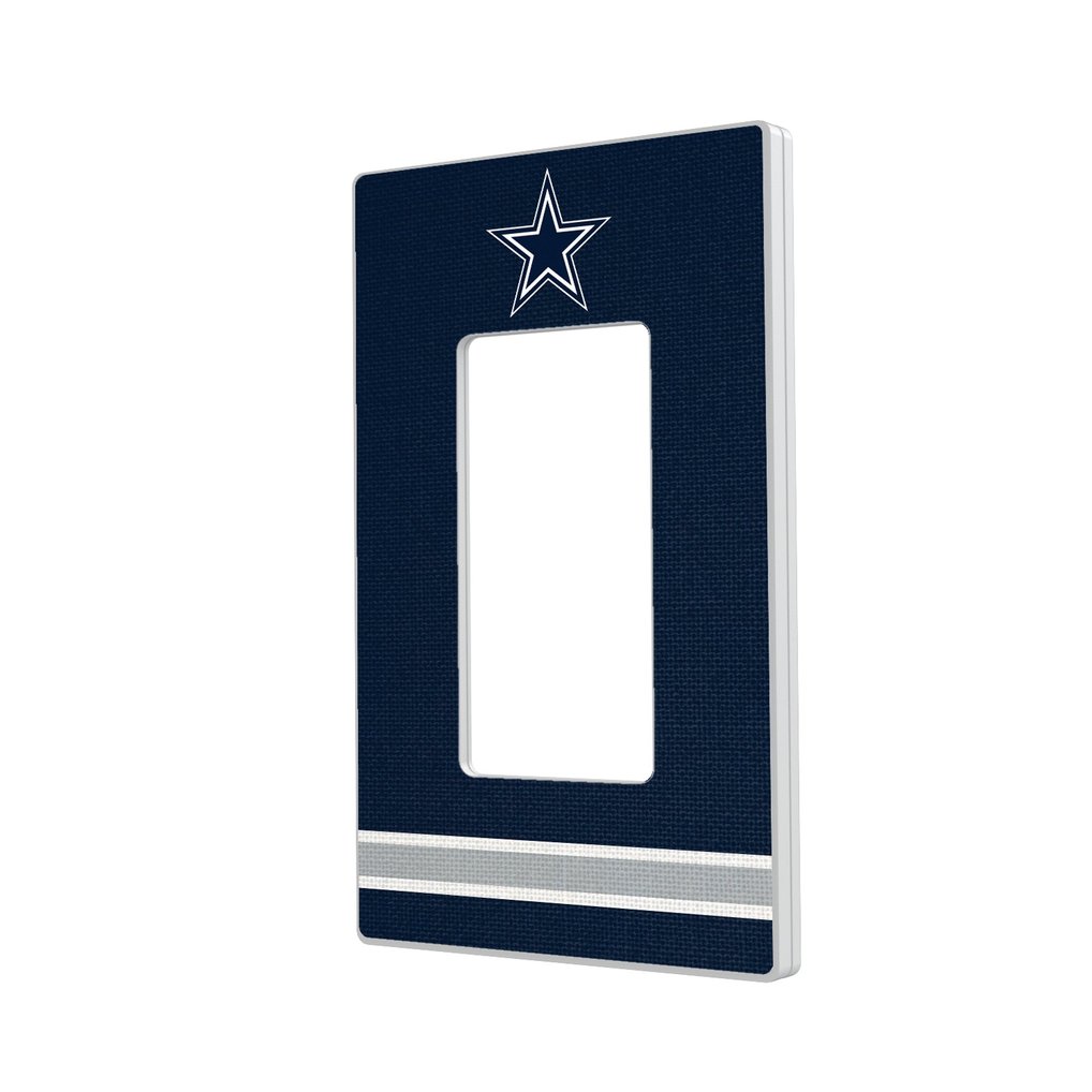 Dallas Cowboys Stripe Single Rocker Light Switch Plate