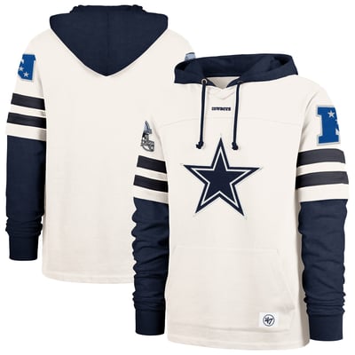  Dallas Cowboys '47 Split Zone Cornerback Duo Lacer Hoodie - Cream