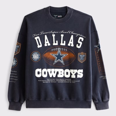 Dallas Cowboys Abercrombie & Fitch Fleece Sweatshirt - Navy