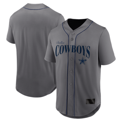 Dallas Cowboys Fanatics After Hours Button-Up Baseball Top - Gray