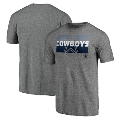  Dallas Cowboys Square Off Tri-Blend T-Shirt - Heather Gray