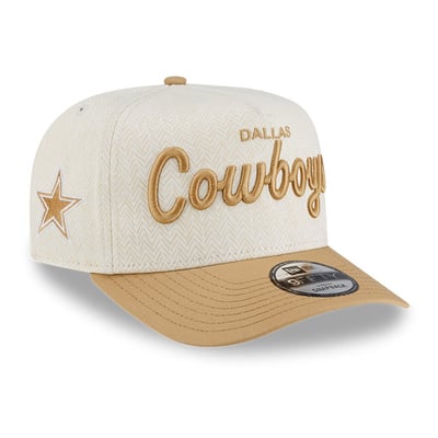  Dallas Cowboys New Era Herringbone 9FIFTY A-Frame Snapback Hat - Cream