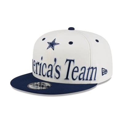 Dallas Cowboys New Era Oversized Slogan 9FIFTY Snapback Hat - Cream