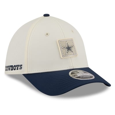  Dallas Cowboys New Era 2026 NFL Training Camp 39THIRTY Flex Hat - Cream/Navy