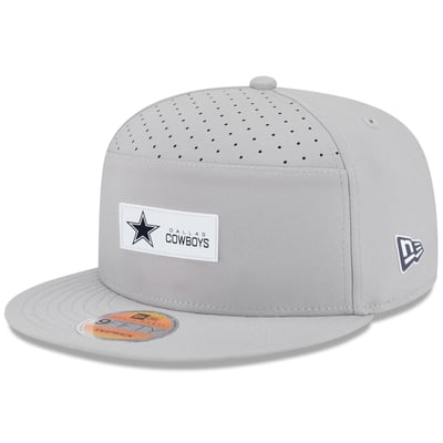 Dallas Cowboys New Era 2025 Sideline  Split Panel 9FIFTY Snapback Hat - Gray