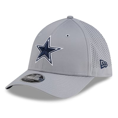 Dallas Cowboys New Era 39THIRTY M-Crown Stretch Hat - Gray