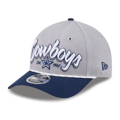  Dallas Cowboys New Era Team Loyal A-Frame 9FORTY Adjustable Hat - Gray