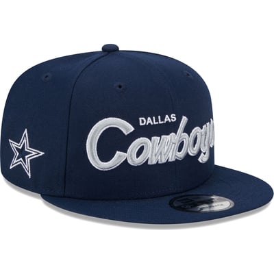 Dallas Cowboys New Era Main Script 9FIFTY Snapback Hat - Navy