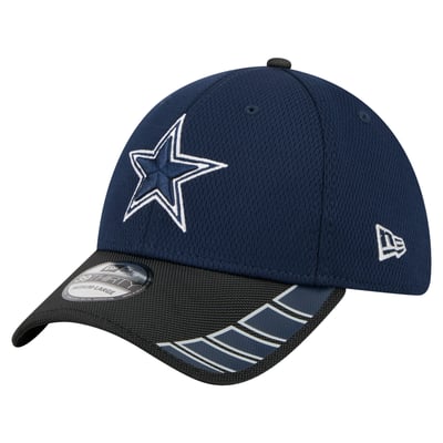 Dallas Cowboys New Era Visor Hit 39THIRTY Flex Hat - Navy/Black