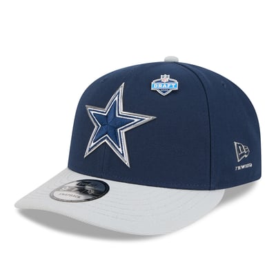  Dallas Cowboys New Era 2026 NFL Draft On Stage Pre-Curved 9FIFTY Snapback Hat - Navy/Silver