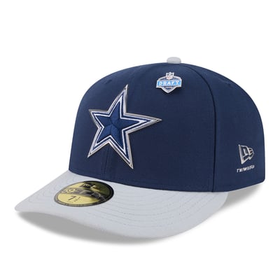  Dallas Cowboys New Era 2026 NFL Draft Pre-Curved 59FIFTY Fitted Hat - Navy/Silver