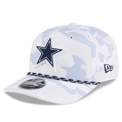  Dallas Cowboys New Era Camo Rope 9SEVENTY Adjustable Hat - White