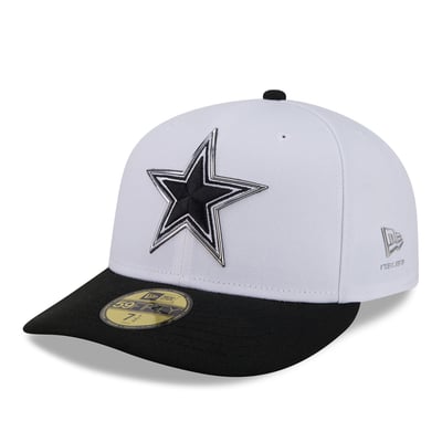  Dallas Cowboys New Era 2026 NFL Draft Pre-Curved 59FIFTY Fitted Hat - White/Black