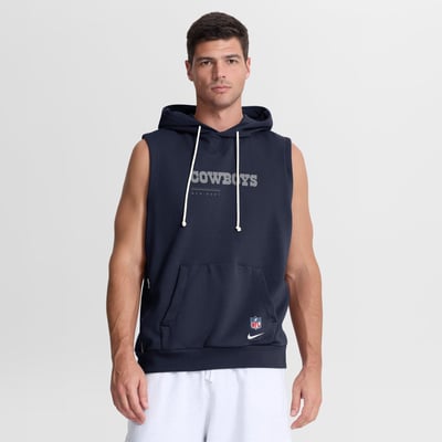 Dallas Cowboys Nike Sideline Standard Issue Dri-FIT Sleeveless Hoodie - Navy