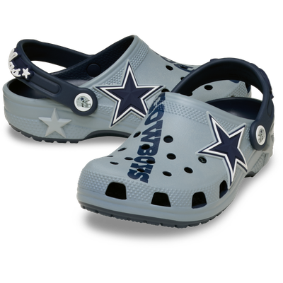  Dallas Cowboys Crocs Toddler Classic Clog - Gray