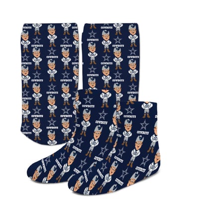 Dallas Cowboys For Bare Feet Toddler Dyenamic Printed Mascot Socks