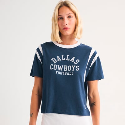 Dallas Cowboys Abercrombie & Fitch Women's Varsity T-Shirt - Navy