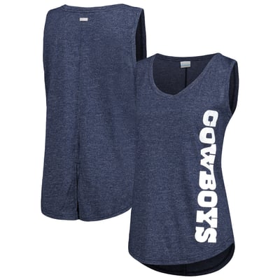 Dallas Cowboys Columbia Women's Cades Cape Omni-Wick Tri-Blend Tank Top - Navy