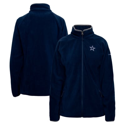 Dallas Cowboys Columbia Women's Give and Go III Fleece Raglan Full-Zip Jacket - Navy