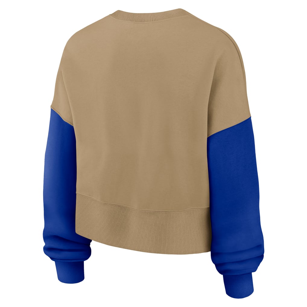 Dallas Cowboys Nike Women's Oversized Rewind Pullover Sweatshirt - Tan