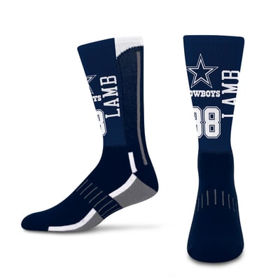CeeDee Lamb Dallas Cowboys For Bare Feet Youth Jersey Name & Number Crew Socks