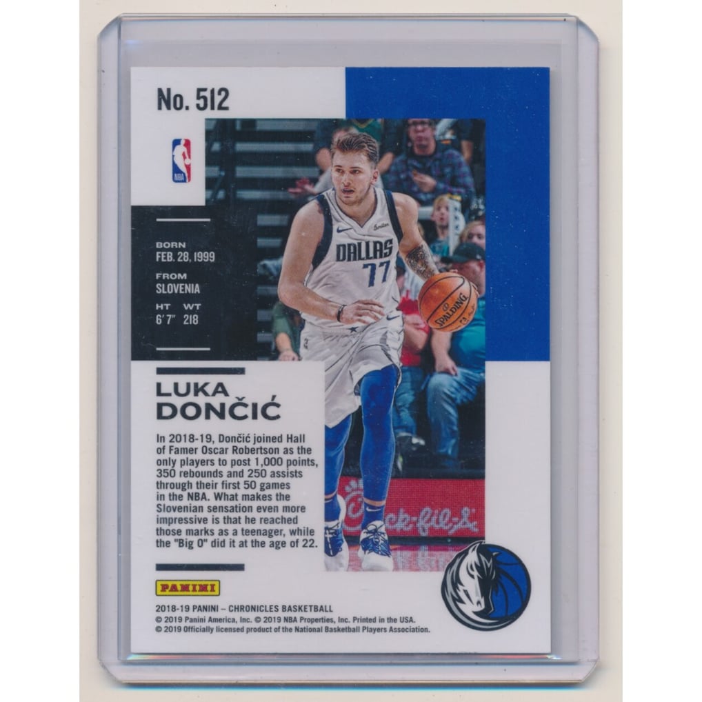 2018-19 Panini Chronicles #512 Luka Doncic