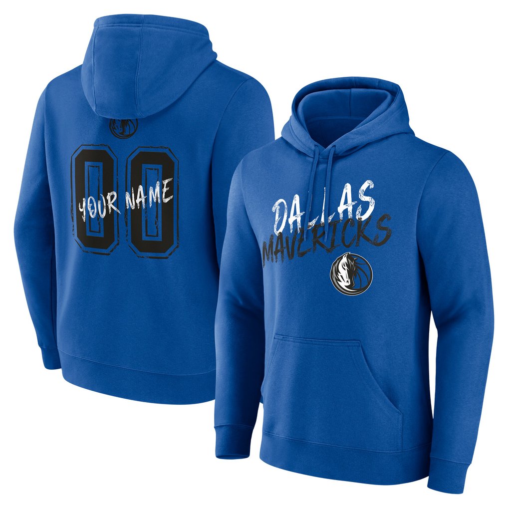 Dallas Mavericks Hustle Custom Pullover Hoodie - Blue