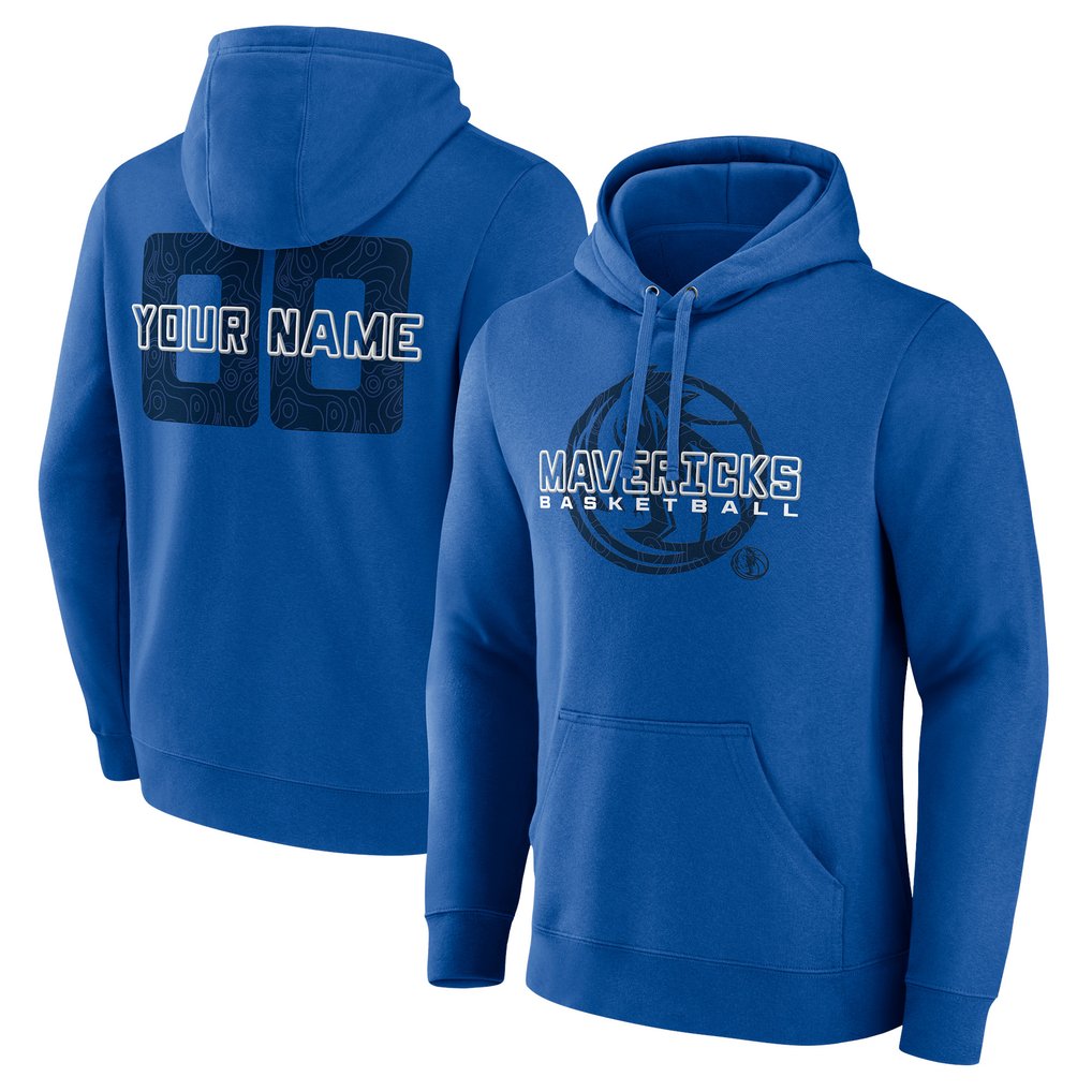 Dallas Mavericks Stellar Personalized Name & Number Pullover Hoodie - Blue