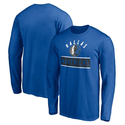 Dallas Mavericks Team Arch Knockout Long Sleeve T-Shirt - Blue