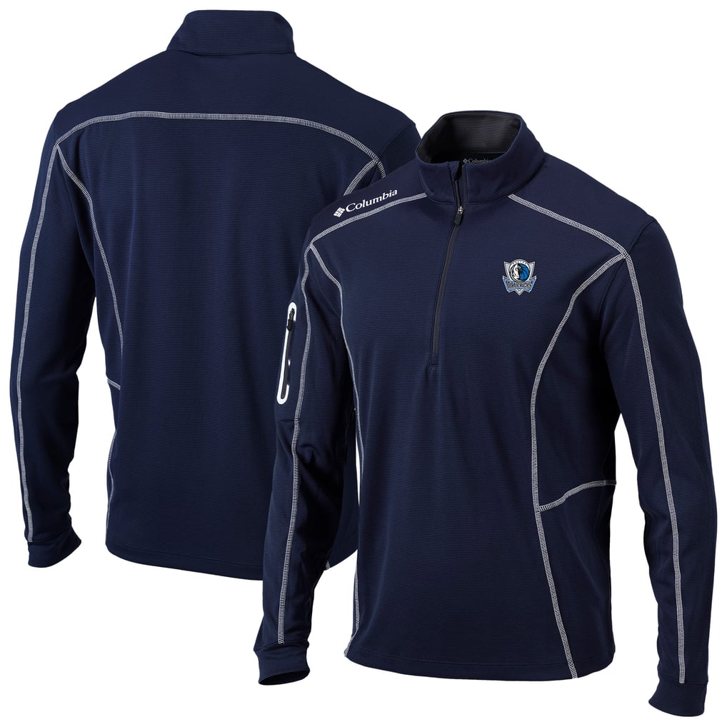 Dallas Mavericks Columbia Omni-Wick Shotgun Quarter-Zip Pullover - Navy