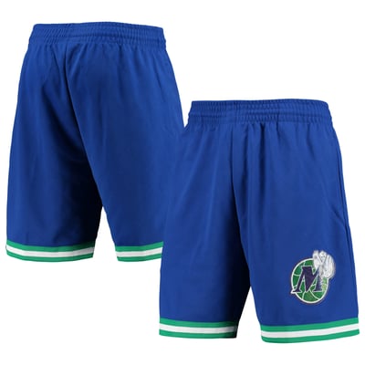 Dallas Mavericks Mitchell & Ness 1998 Hardwood Classics 75th Anniversary Swingman Shorts - Blue