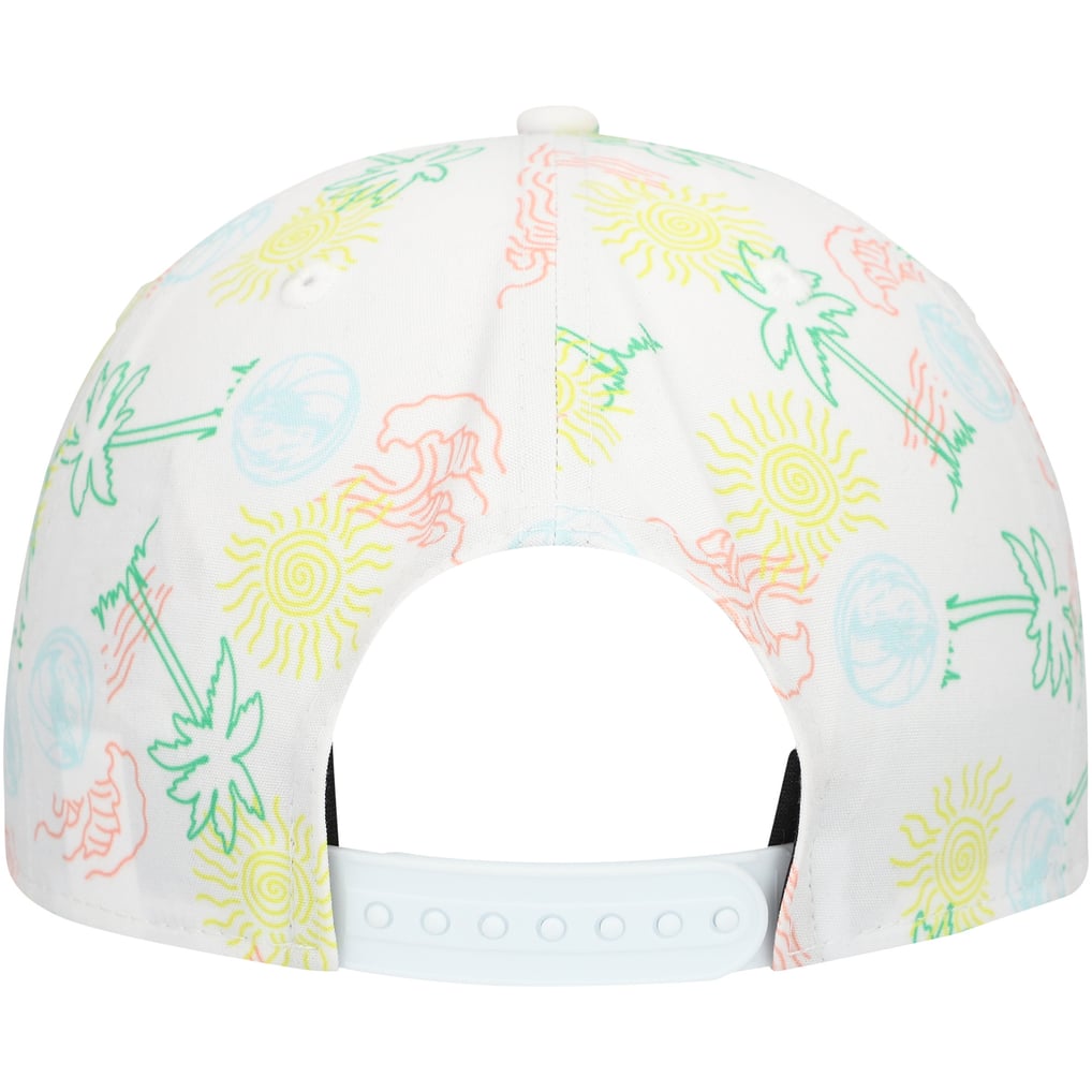 Dallas Mavericks New Era Palm Trees and Waves Golfer Adjustable Hat - White