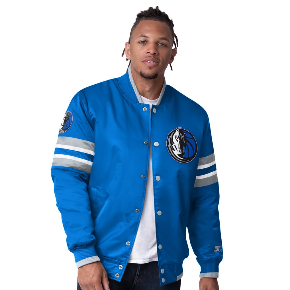 Dallas Mavericks Starter Scout I Full-Snap Varsity Jacket - Blue