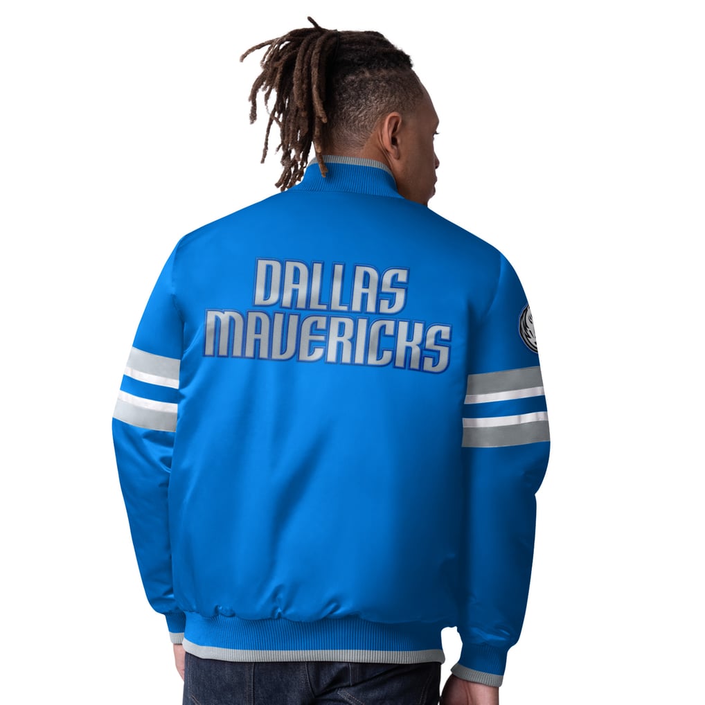 Dallas Mavericks Starter Scout I Full-Snap Varsity Jacket - Blue