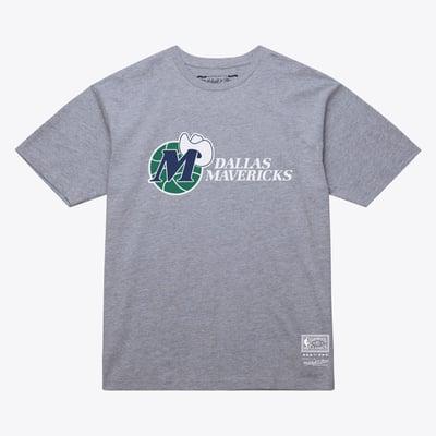  Dallas Mavericks Mitchell & Ness Unisex Hardwood Classics Arch T-Shirt - Heather Gray