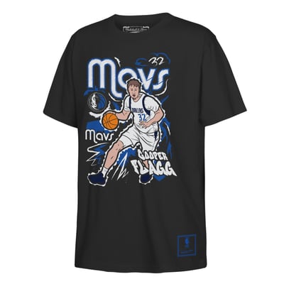 Cooper Flagg Dallas Mavericks Mitchell & Ness Youth Chalked Up Player T-Shirt - Black