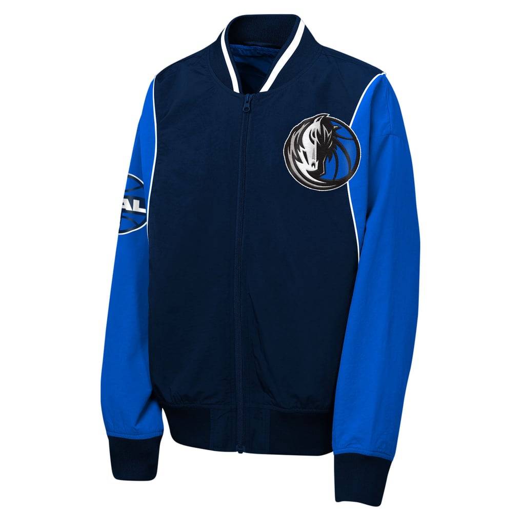Dallas Mavericks Outerstuff Youth Two-Pointer Full-Zip Windbreaker - Navy/Blue