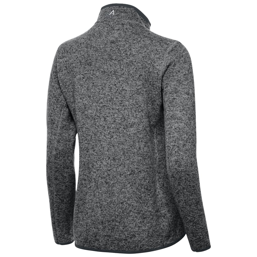 Dallas Wings Antigua Women's Fortune Half-Zip Pullover Jacket - Heather Gray