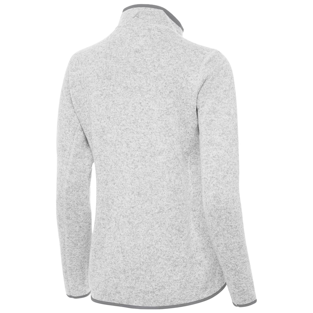 Dallas Wings Antigua Women's Fortune Half-Zip Pullover Jacket - Heather Gray