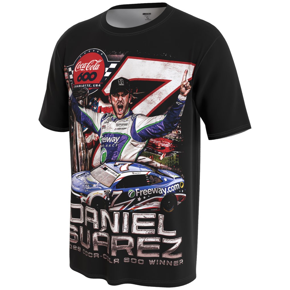 Daniel Suarez ProSphere 2026 Coca Cola 600 Race Winner T-Shirt - Black