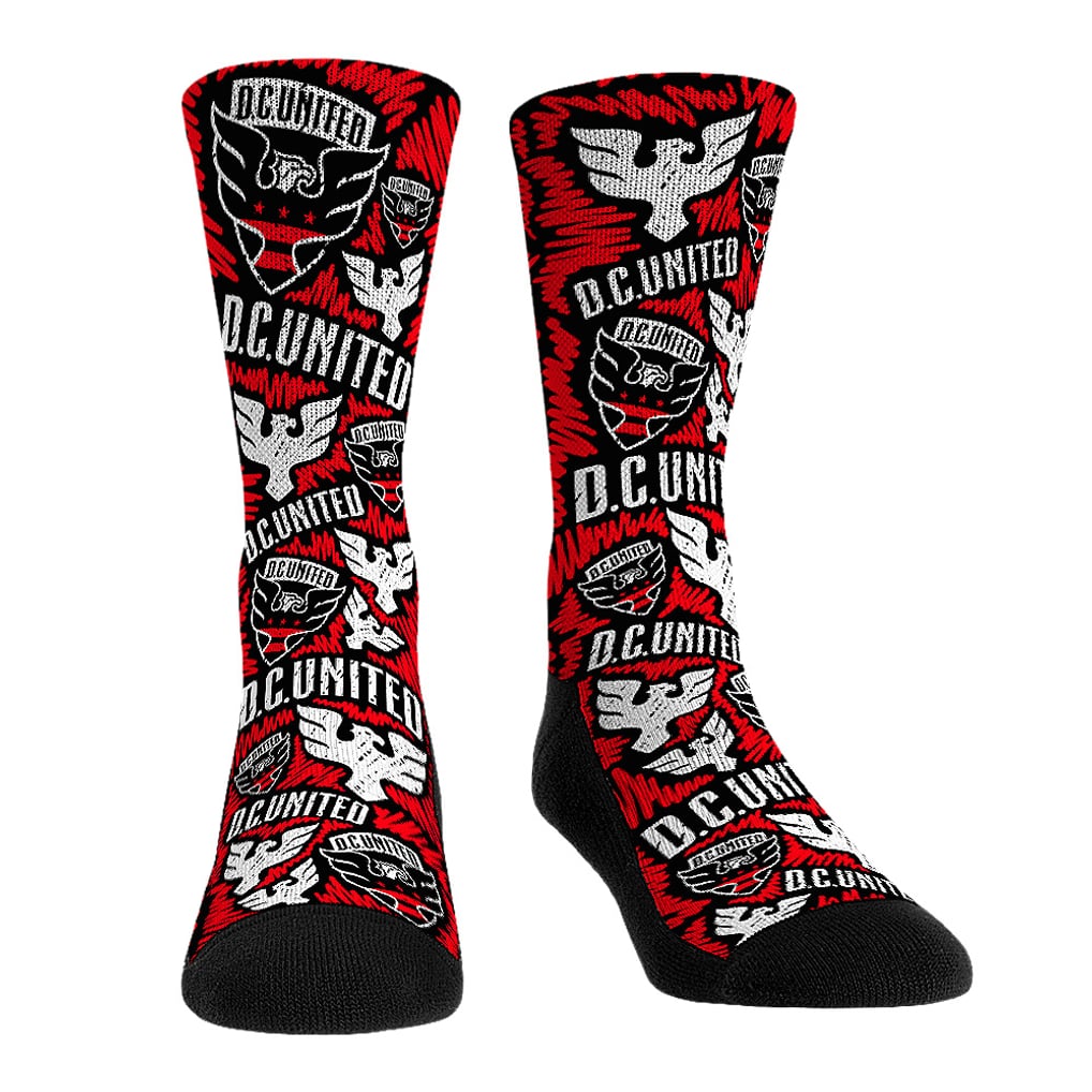 D.C. United Rock Em Socks Youth Three-Pack Crew Socks Set