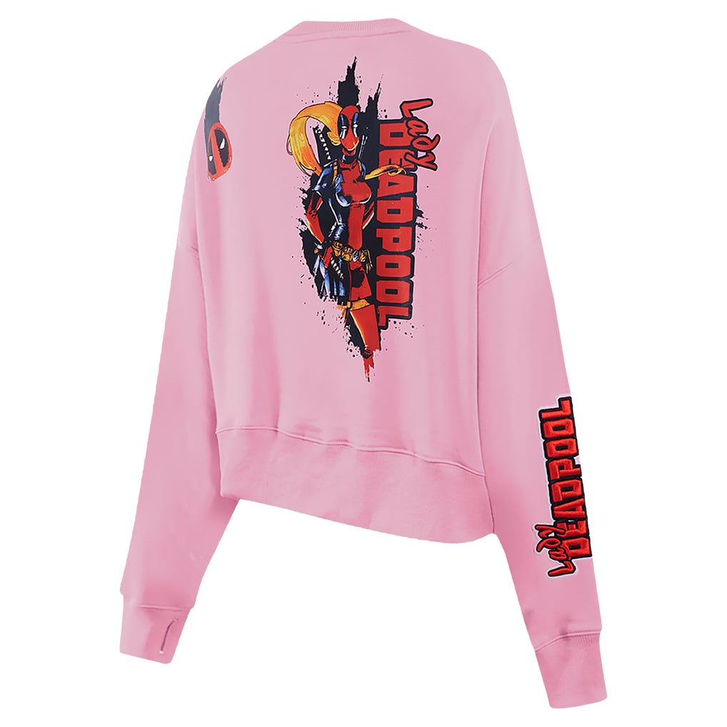  Lady Deadpool Freeze Max Women's Cropped Pullover Sweatshirt - Pink