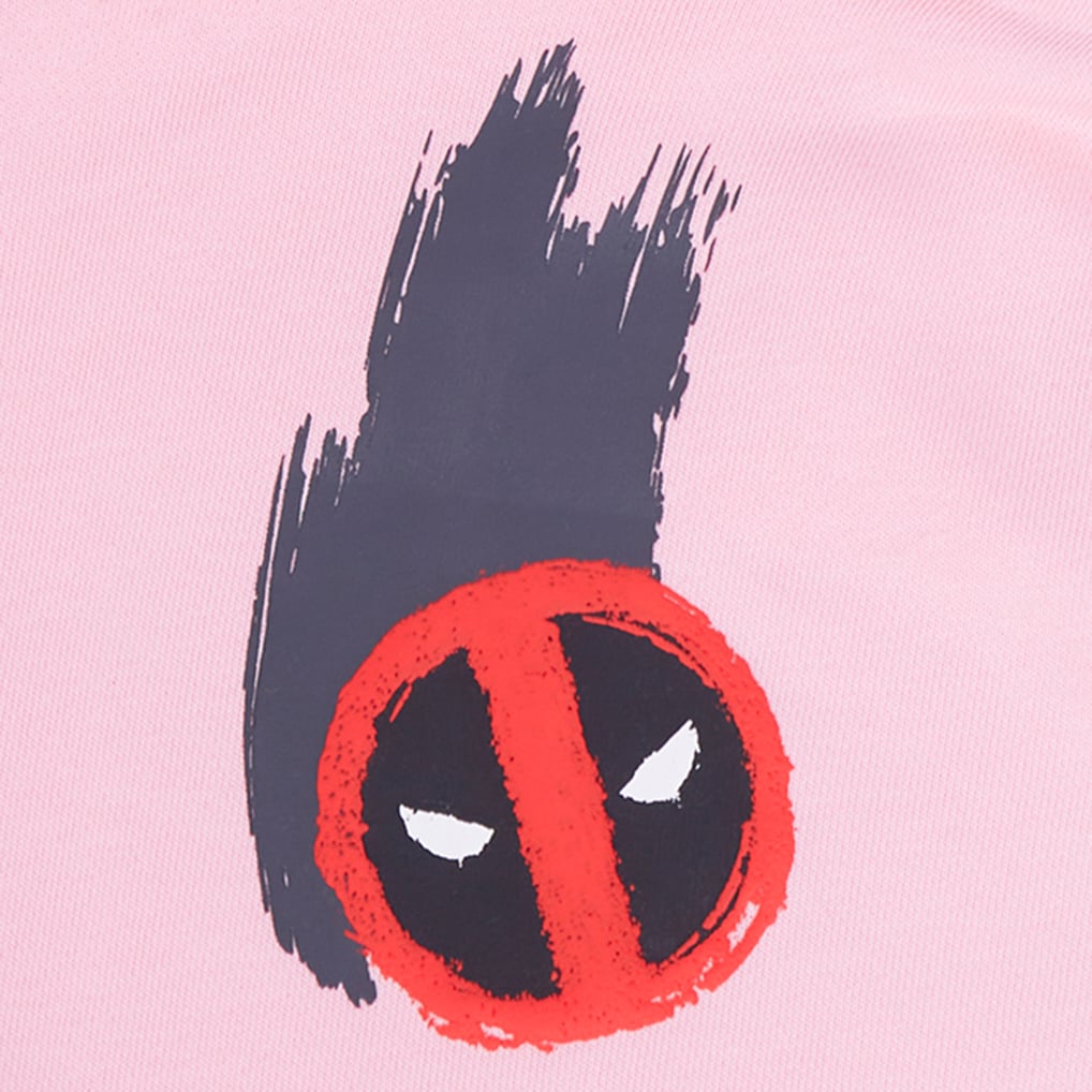  Lady Deadpool Freeze Max Women's Cropped Pullover Sweatshirt - Pink