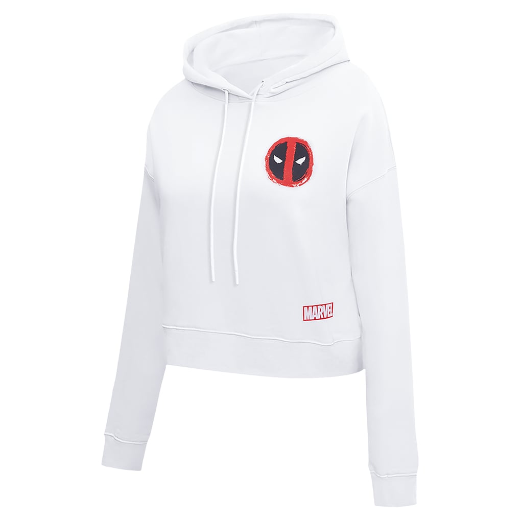  Deadpool Freeze Max Women's Breakfast Cereal Cropped Pullover Hoodie - White