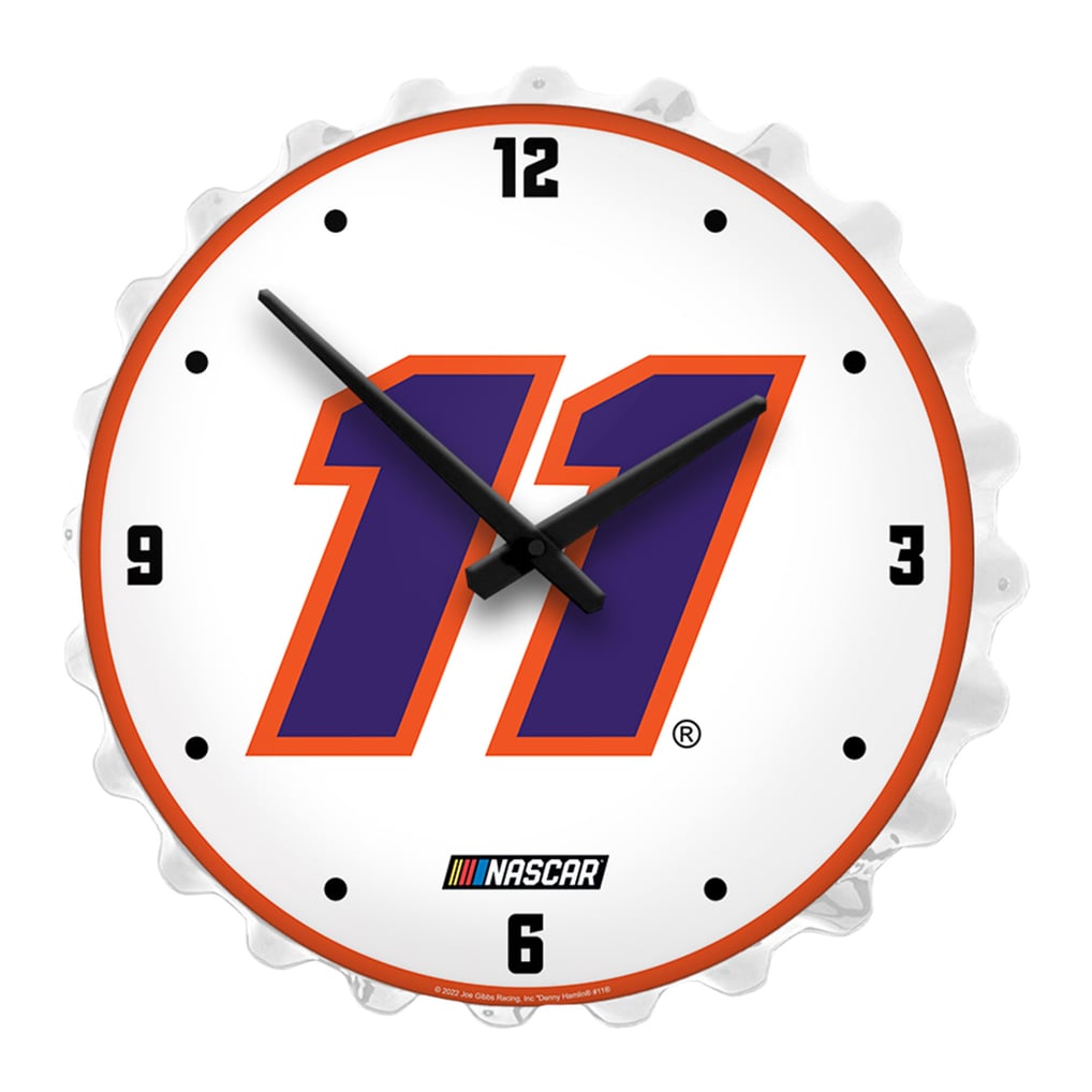  Denny Hamlin 19" Bottle Cap Lighted Wall Clock