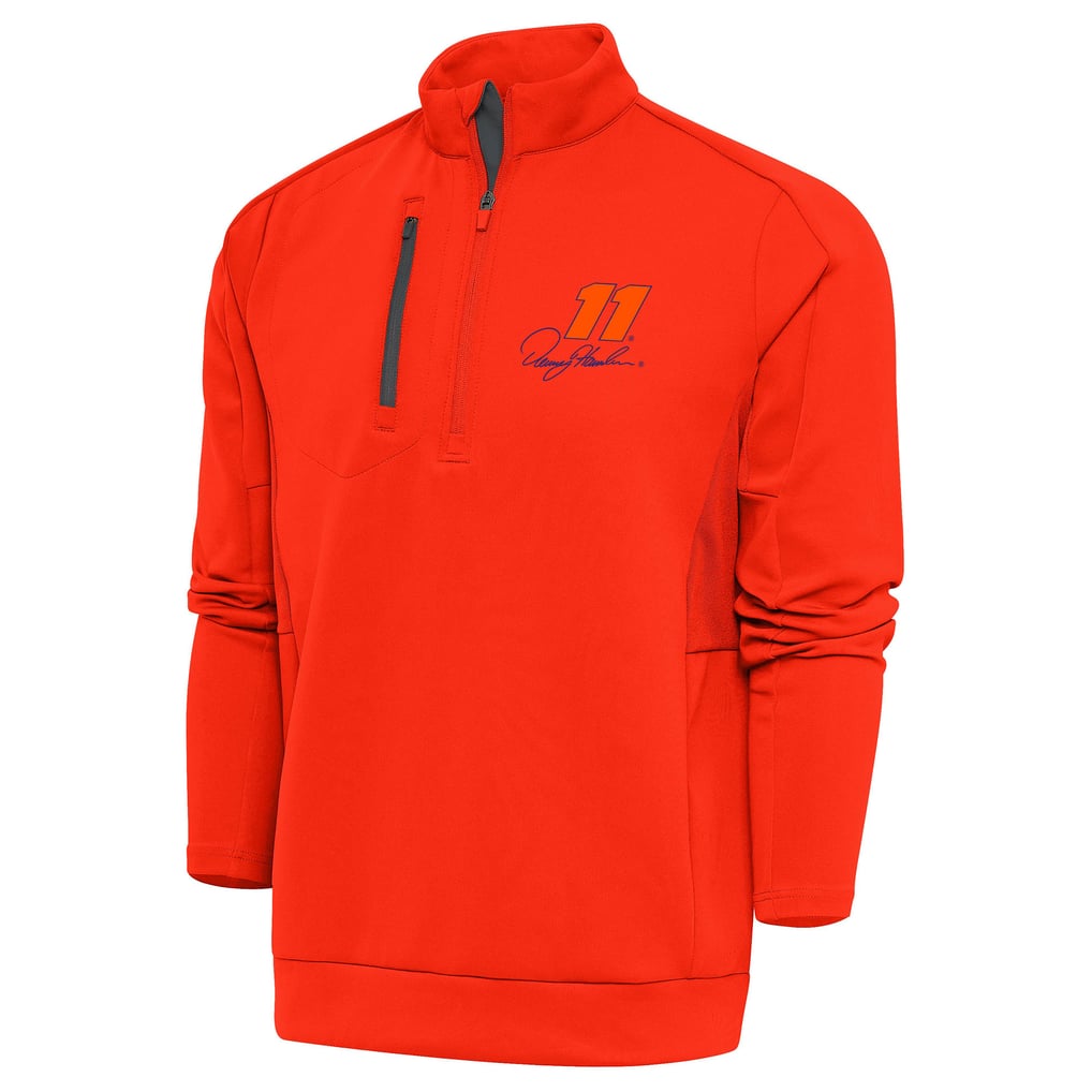 Denny Hamlin Antigua Generation Quarter-Zip Pullover Top - Orange