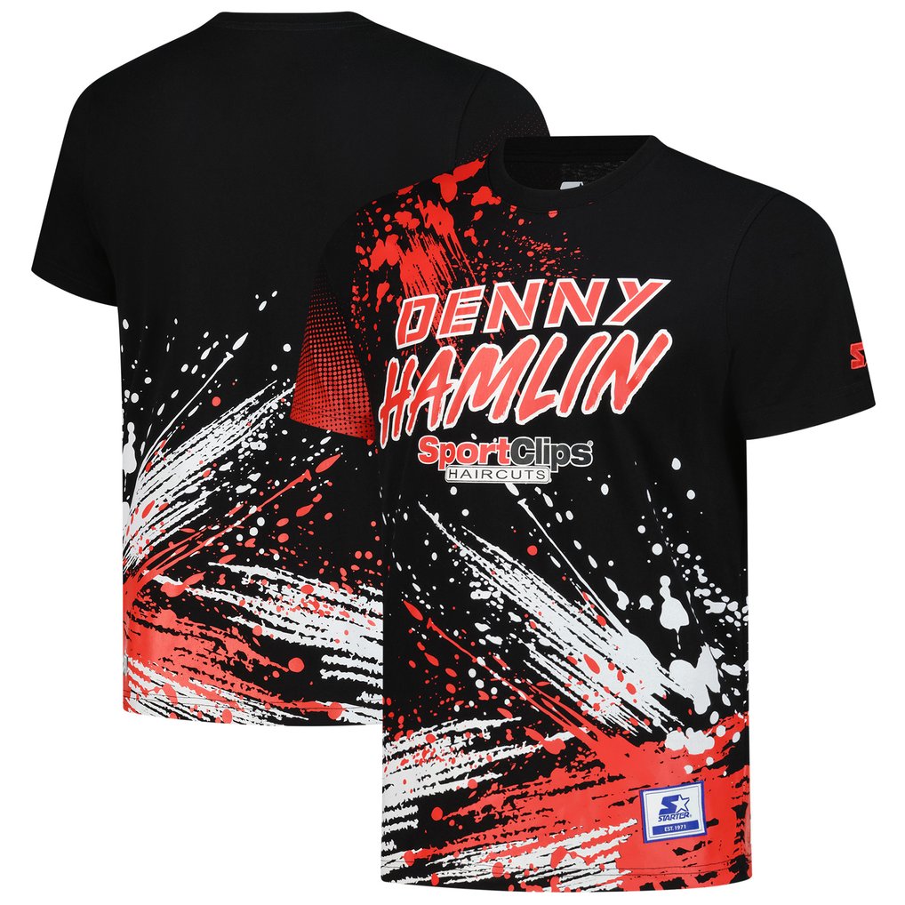 Denny Hamlin Starter Touchdown Extreme T-Shirt - Black
