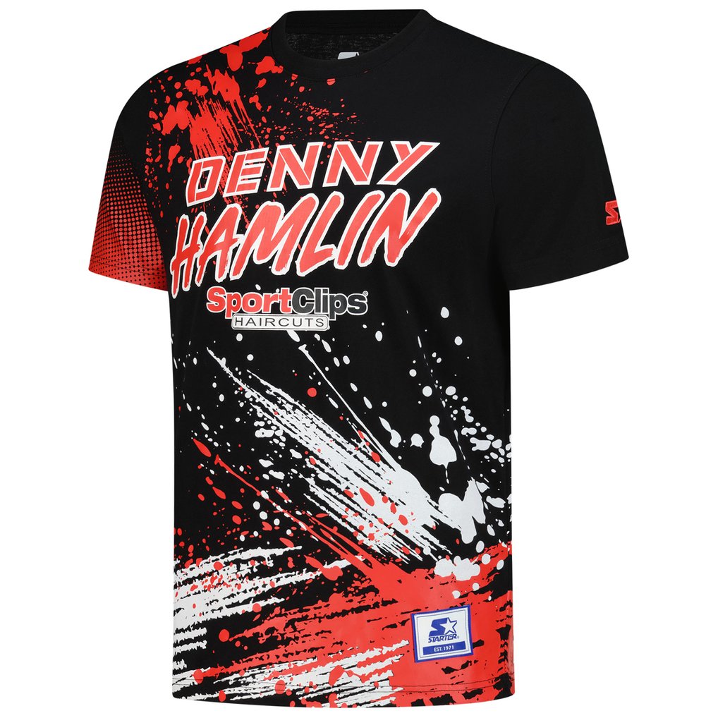 Denny Hamlin Starter Touchdown Extreme T-Shirt - Black